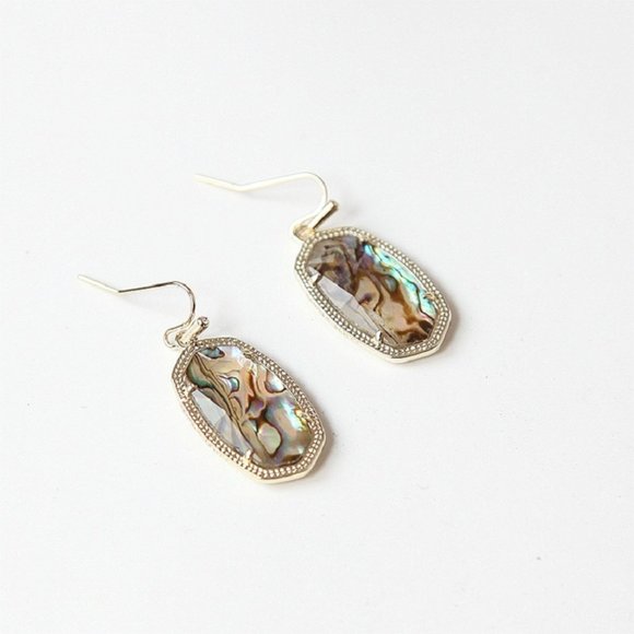 Kendra Scott Gold Dani Abalone Earrings - Picture 3 of 13